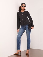 Lipsy Black Miliatry Button Detail Jacket - Image 4 of 5