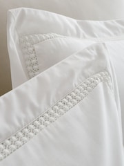 Bianca White Oxford Lace Trim 200 Thread Count Duvet Cover Set - Image 3 of 5