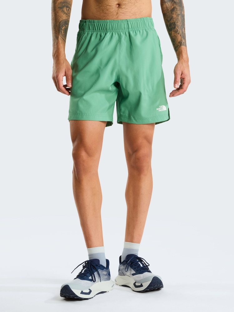 The North Face Green 24/7 7Inch Shorts - Image 1 of 9