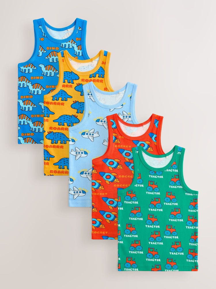 Pestrobarevné postavičky - Sada 5 bavlněných tílek (1.5-8let) - Obrázek 1 z 10