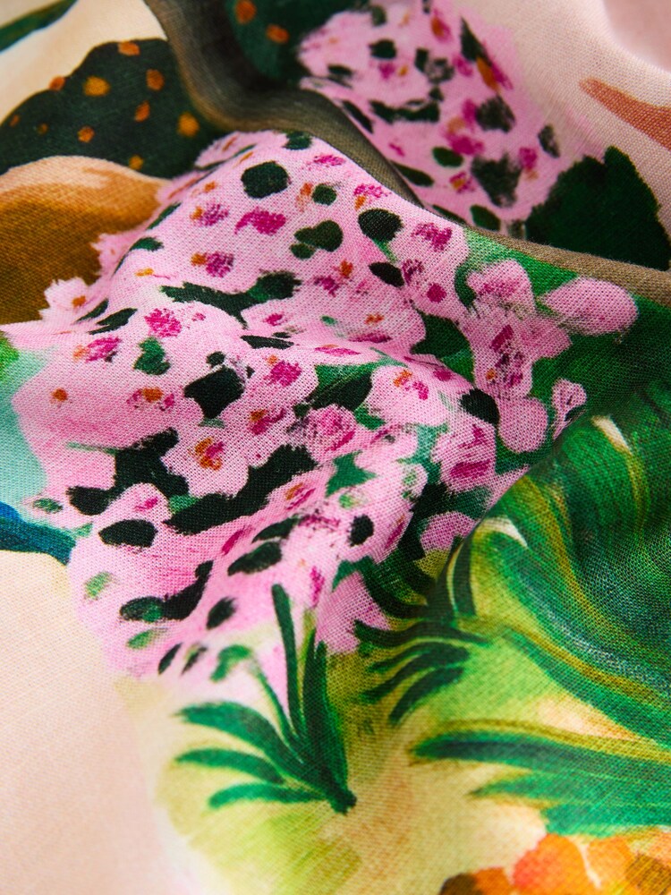 Orange Palms Viscose/Linen Blend Button Through Pyjamas - Image 9 of 9 Orange Palms Viscose/Linen Blend Button Through Pyjamas - Image 9 of 9