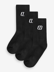 Berghaus Black Everyday Adult Unisex Socks 3 Pack - Image 2 of 5