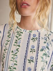 Blue Floral Cosy Long Sleeve Pyjamas - Image 4 of 8