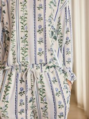 Blue Floral Cosy Long Sleeve Pyjamas - Image 5 of 8