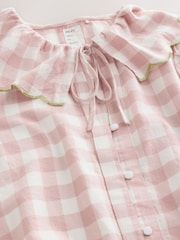 ピンク ギンガム - コットン フロントボタンパジャマ - 画像 10 / 10