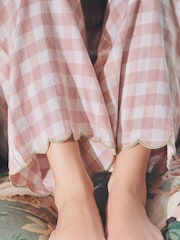 ピンク ギンガム - コットン フロントボタンパジャマ - 画像 7 / 10