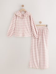 ピンク ギンガム - コットン フロントボタンパジャマ - 画像 8 / 10