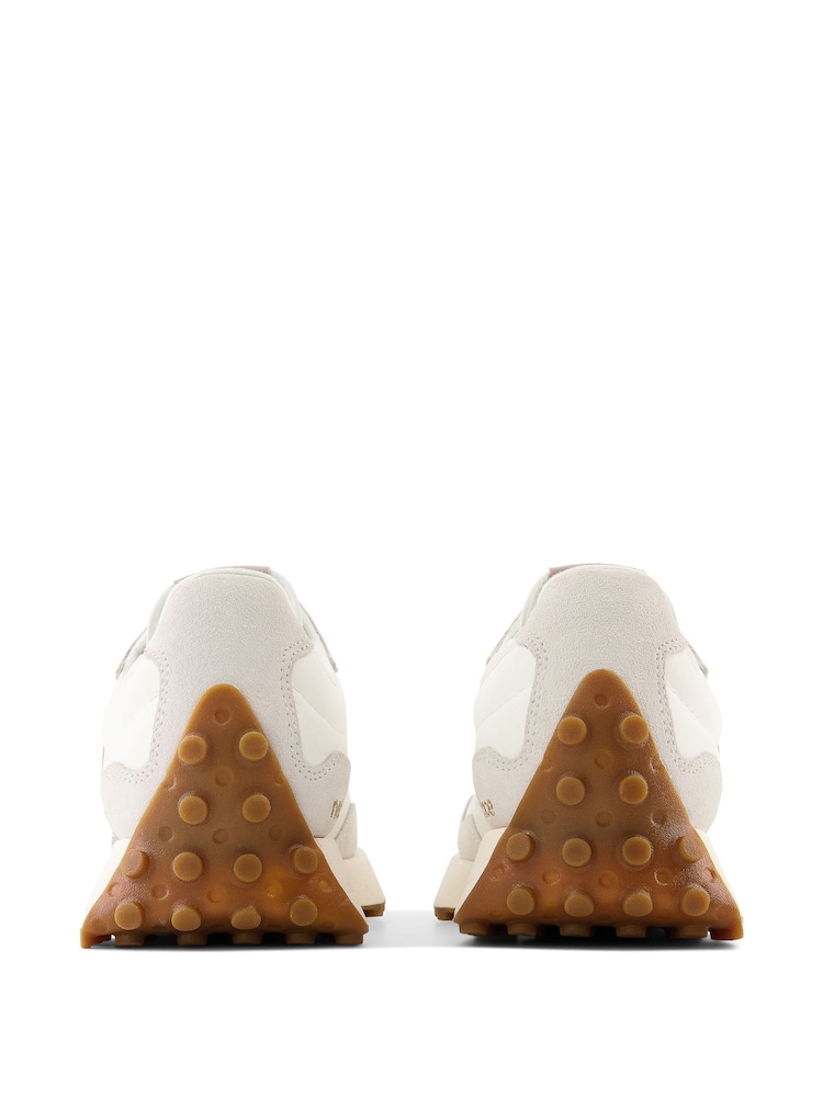 New Balance White/Gold 327 Trainers - Image 2 of 14