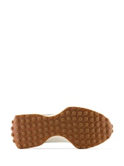 New Balance White/Gold 327 Trainers - Image 7 of 14