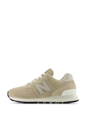 New Balance Beige 574 Trainers - Image 4 of 10