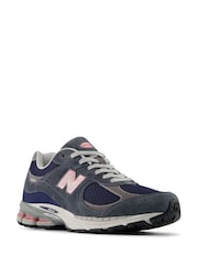 New Balance Grey/Pink /Yellow 2002 Trainers - Image 3 of 6