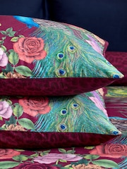 Matthew Williamson Plum Xanadu Peacock 200 Thread Count Duvet Cover Set - Image 2 of 4