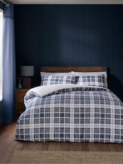 Catherine Lansfield Cosy Sherpa Check Duvet Cover Set - صورة 1 من 4