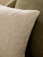 Nina Campbell Natural Floral Jacquard Cushion - Image 3 of 5