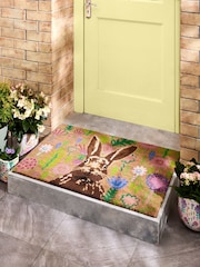 Lucy Tiffney Bon Bon The Bunny Floral Door Mat - Image 1 of 4