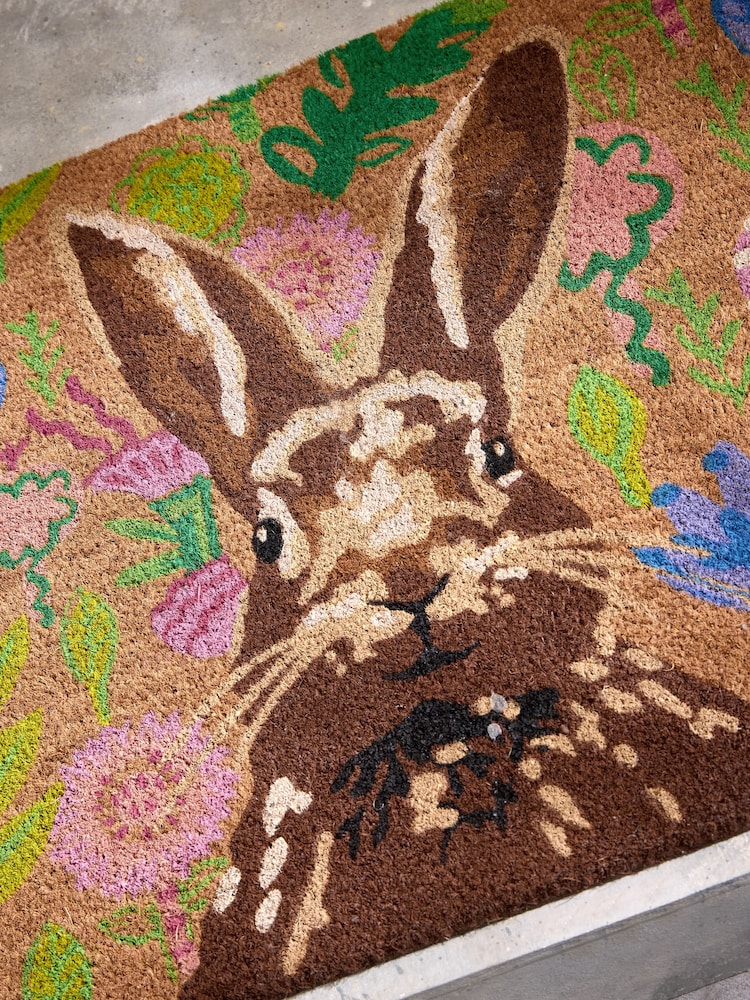 Lucy Tiffney Bon Bon The Bunny Floral Door Mat - Image 2 of 4
