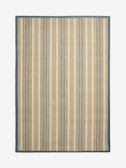 Nina Campbell Blue Stripe Sisal Flatweave Rug - Image 5 of 5