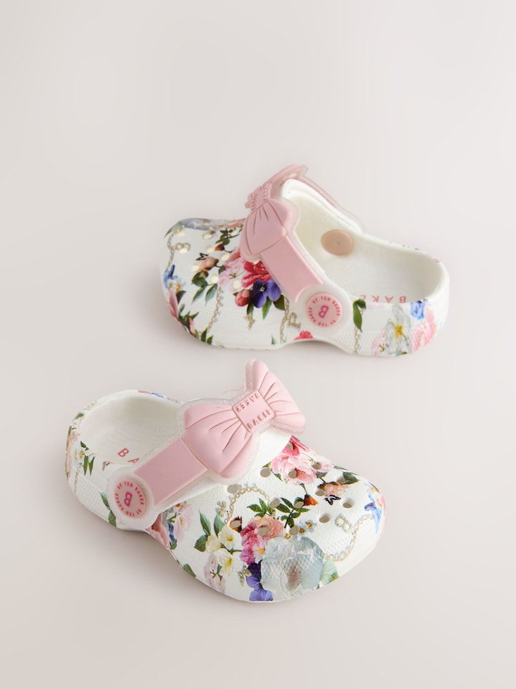 Baker by Ted Baker Baby Girls Clog Sandals With Bow - Image 1 of 7 Baker by Ted Baker Baby Girls Clog Sandals With Bow - Image 1 of 7