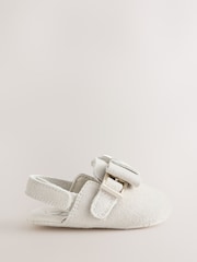 Natural - Baker by Ted Baker Baby Mule Clog Bow Padders Sandals - Imaginea 2 din 6