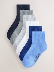 Baker by Ted Baker Ribbed Cushioned Sole Socks 6 Pack - Image 1 of 10