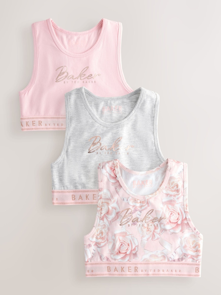 Schleife, Pink - Baker by Ted Baker Crop-Tops im 3 er-Pack - Bild 1 von 8 Schleife, Pink - Baker by Ted Baker Crop-Tops im 3 er-Pack - Bild 1 von 8