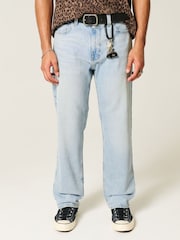 Calça Jeans Hollister Loose Blue Light Wash 5 com Bolso - Imagem 2 de 5