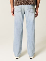 Calça Jeans Hollister Loose Blue Light Wash 5 com Bolso - Imagem 3 de 5