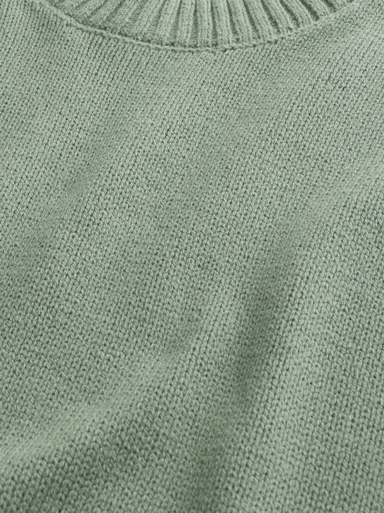 Hollister Green Jersey Crew Neck Jumper - Image 4 of 4