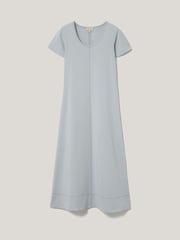Jigsaw Blue Stitched Short Sleeve Dress - Image 6 of 6