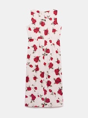 Mint Velvet Red Rose Print Midi Dress - Image 8 of 8