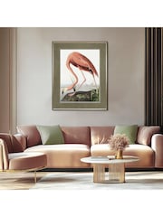 Art Marketing Multicoloured Vintage Flamingo Wall Art - Image 1 of 4