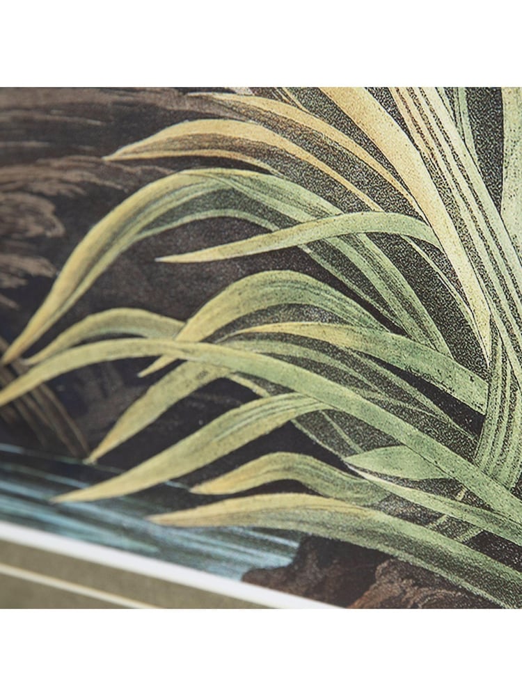 Art Marketing Blue Green Vintage Heron Wall Art - Image 4 of 4