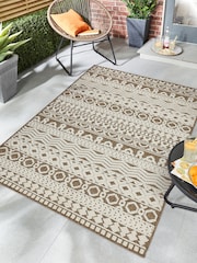 Origin Rug Collection. Coffee Atlas Graphic Print Rug - Image 1 of 6