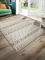 Origin Rug Collection. Coffee Atlas Graphic Print Rug - Image 2 of 6