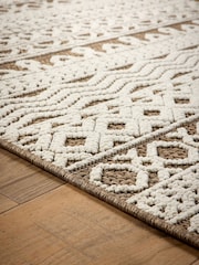 Origin Rug Collection. Coffee Atlas Graphic Print Rug - Image 4 of 6
