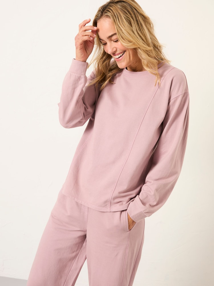FatFace Lilac Purple Panelled Lounge Top - Image 1 of 5 FatFace Lilac Purple Panelled Lounge Top - Image 1 of 5