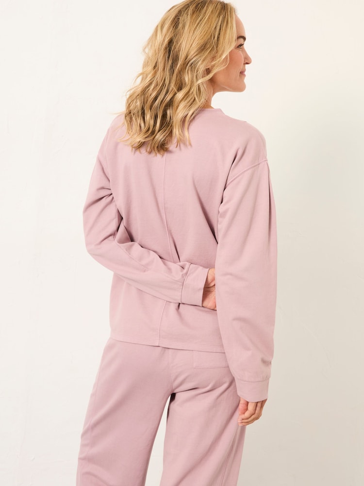 FatFace Lilac Purple Panelled Lounge Top - Image 2 of 5 FatFace Lilac Purple Panelled Lounge Top - Image 2 of 5