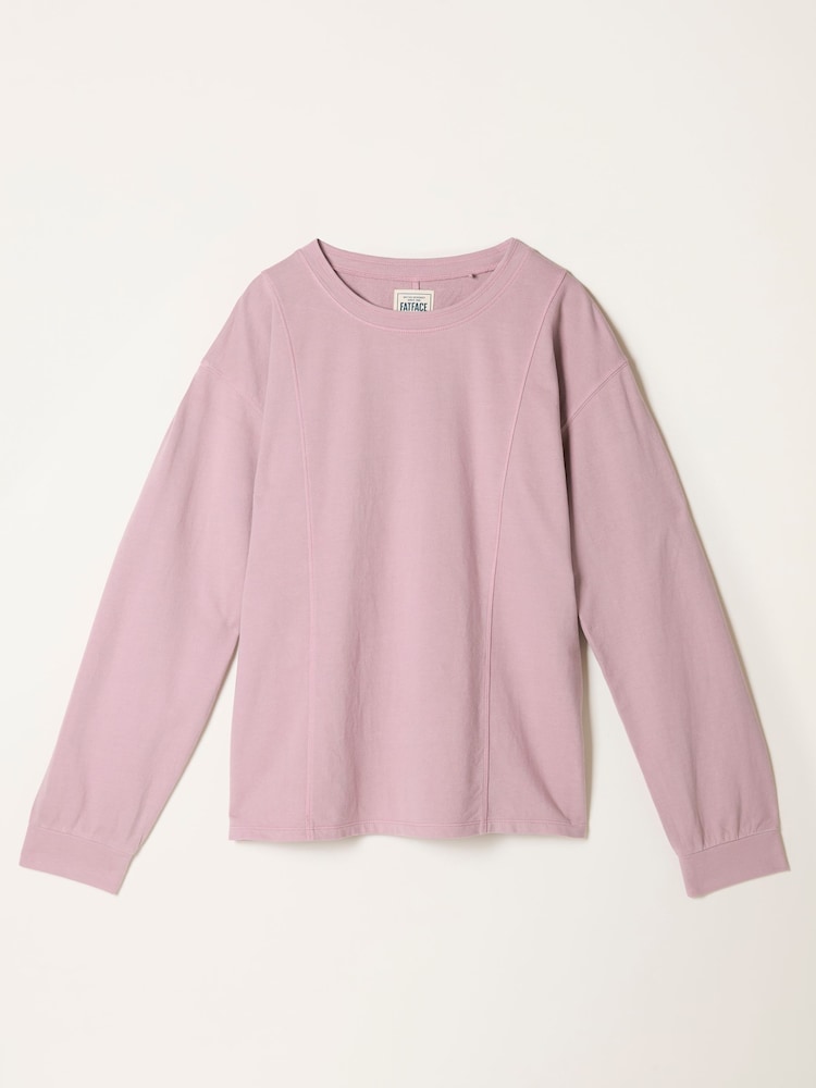 FatFace Lilac Purple Panelled Lounge Top - Image 5 of 5 FatFace Lilac Purple Panelled Lounge Top - Image 5 of 5