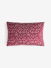 Raspberry Pink Raspberry Pink 40 X 59cm Cut Velvet Cherry Blossom Abstract Cushion - Image 3 of 4