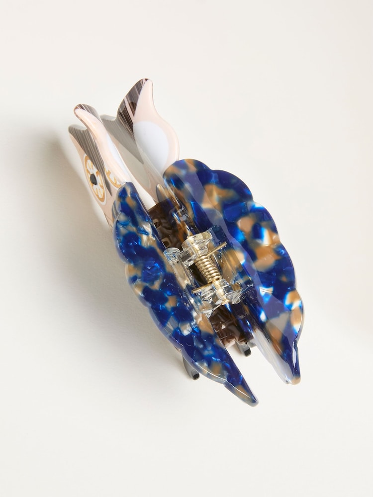 FatFace Navy Owl Claw Clip - Image 2 of 2