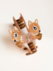 FatFace Brown Squirrel Claw Clip - Image 2 of 2