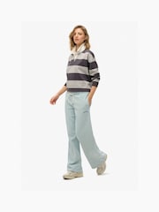Superdry Blue Essential Logo Wide Leg Joggers - Image 3 of 5