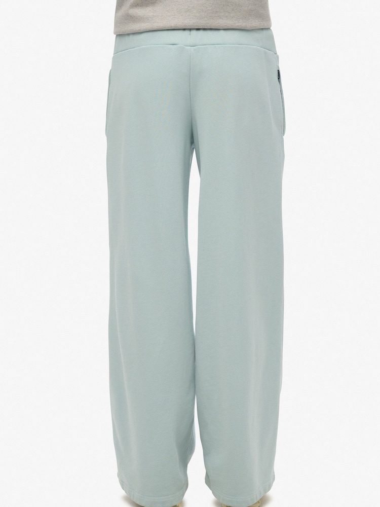 Superdry Blue Essential Logo Wide Leg Joggers - Image 5 of 5