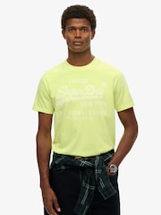 Superdry Yellow Relaxed Vintage Logo Neon T-Shirt - Image 1 of 5