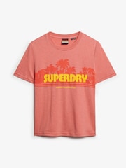Superdry Pink Relaxed Outdoor Stripe T-Shirt - Image 5 of 6