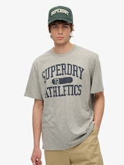 Superdry Grey Athletic Essential T-Shirt - Image 1 of 4