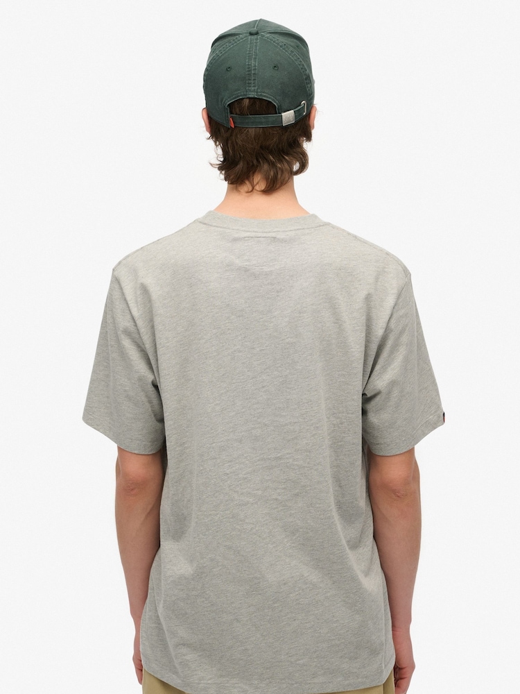 Superdry Grey Athletic Essential T-Shirt - Image 2 of 4