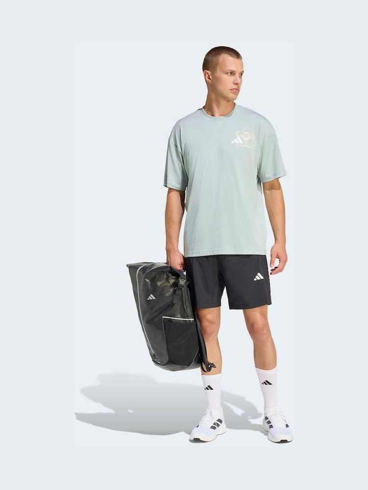 adidas Green M Fun Training T-Shirt - Image 2 of 7 adidas Green M Fun Training T-Shirt - Image 2 of 7