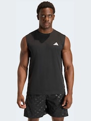 adidas Black Short Sleeve Training Vest - Image 1 of 6