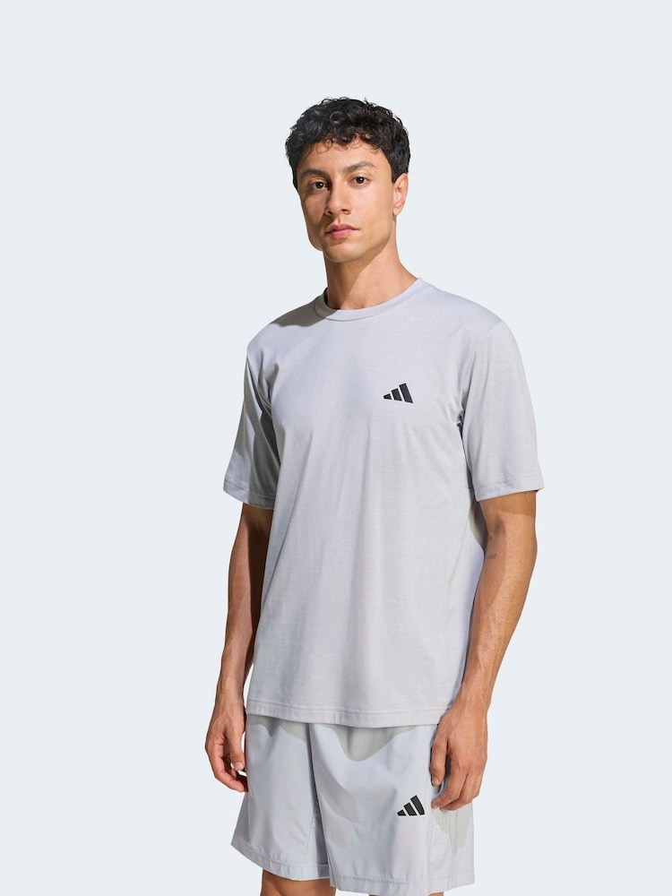 adidas Light Grey Workout Essentials Feelready T-Shirt - Image 1 of 6